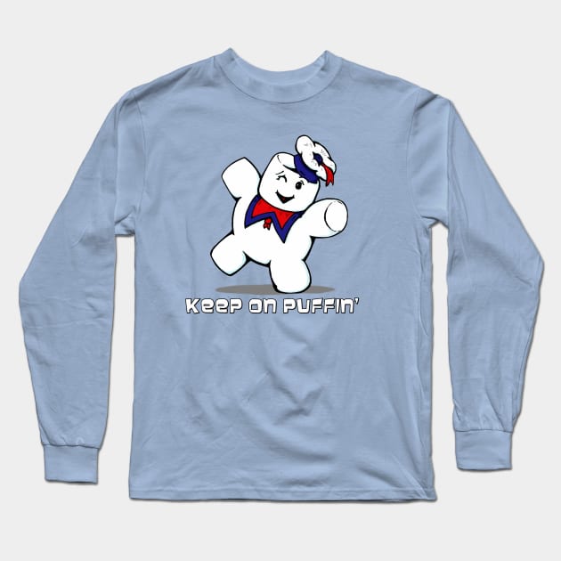 Stay Puft Marshmallow Cute Long Sleeve T-Shirt by ArtofOldSchool